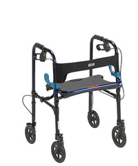 Drive Clever Lite Walker Rollator, Adult, 8" Wheels, Flame Blue — for Safe and Supported Mobility