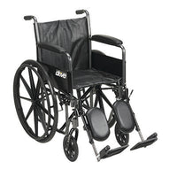 Drive Silver Sport 2 Wheelchair, Detachable Full Arms, Elevating Leg Rests — for Mobility and Patient Transport