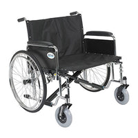 Drive Sentra EC Heavy Duty Extra Wide Wheelchair, Detachable Full Arms, 30" Seat — for Mobility and Patient Transport