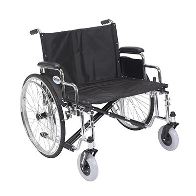 Drive Sentra EC Heavy Duty Extra Wide Wheelchair, Detachable Desk Arms — for Mobility and Patient Transport