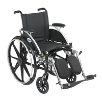 Drive Viper Wheelchair with Flip Back Removable Arms, Desk Arms, Elevating Leg Rests, 14" Seat — for Mobility and Patient Transport