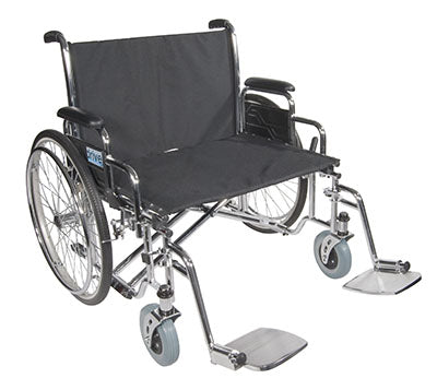 Drive Front Rigging for Sentra EC Heavy Duty Extra Wide, Swing away Footrests, 1 Pair — for Mobility and Patient Transport