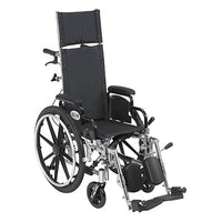 Drive Viper Plus Light Weight Reclining Wheelchair with Elevating Leg Rests and Flip Back Detachable Arms — for Strength Training and Rehabilitation