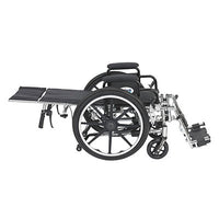 Drive Viper Plus Light Weight Reclining Wheelchair with Elevating Leg Rests and Flip Back Detachable Arms — for Strength Training and Rehabilitation