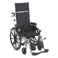 Drive Viper Plus Light Weight Reclining Wheelchair with Elevating Leg Rests and Flip Back Detachable Arms — for Strength Training and Rehabilitation