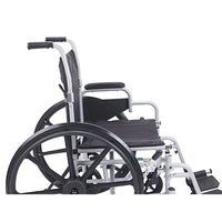 Drive Poly Fly Light Weight Transport Chair Wheelchair with Swing away Footrests, 18" Seat — for Strength Training and Rehabilitation