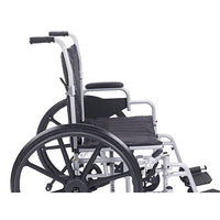Drive Poly Fly Light Weight Transport Chair Wheelchair with Swing away Footrests, 18" Seat — for Strength Training and Rehabilitation