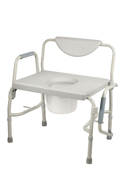 Drive Bariatric Drop Arm Bedside Commode Chair — for Safe Bathing and Hygiene