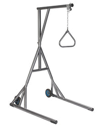 Drive Heavy Duty Trapeze with Base and Wheels, Silver Vein — for Patient Lift & Stand Assists in Clinical and Institutional Care