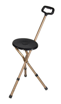 Drive Folding Lightweight Cane Seat, Adjustable Height, Bronze — for Strength Training and Rehabilitation