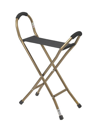 Drive Folding Lightweight Cane with Sling Style Seat — for Strength Training and Rehabilitation