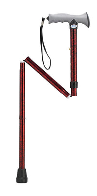 Drive Adjustable Lightweight Folding Cane with Gel Hand Grip, Blue Crackle — for Strength Training and Rehabilitation