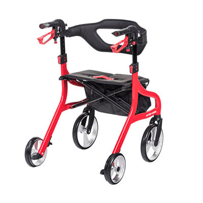 Drive Nitro Sprint Rollator, Red — for Safe and Supported Mobility
