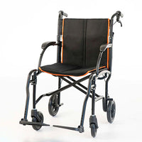 Feather Transport Chair with No Handbrakes — for Mobility and Patient Transport