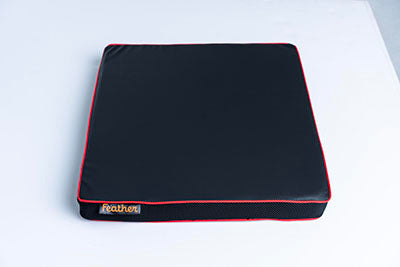 Feather Cushion, Orange Piping, 18" — for Mobility and Patient Transport