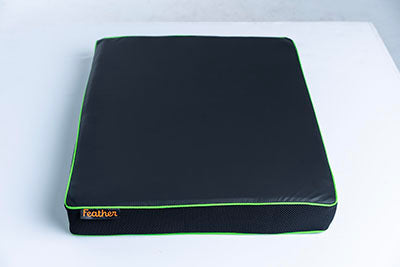Feather HD Cushion, Green Piping, 22" — for Mobility and Patient Transport