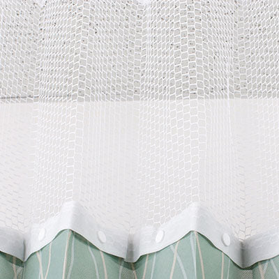 Covoc Snap Mesh Privacy Curtain Heading, 4" (for 7'5" Ceiling) — for Privacy Screens and Curtains in Clinical and Institutional Care