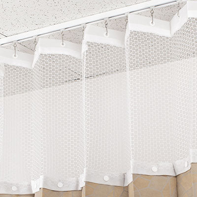 Covoc Snap Mesh Privacy Curtain Heading, 24" (for 9' Ceiling) — for Privacy Screens and Curtains in Clinical and Institutional Care