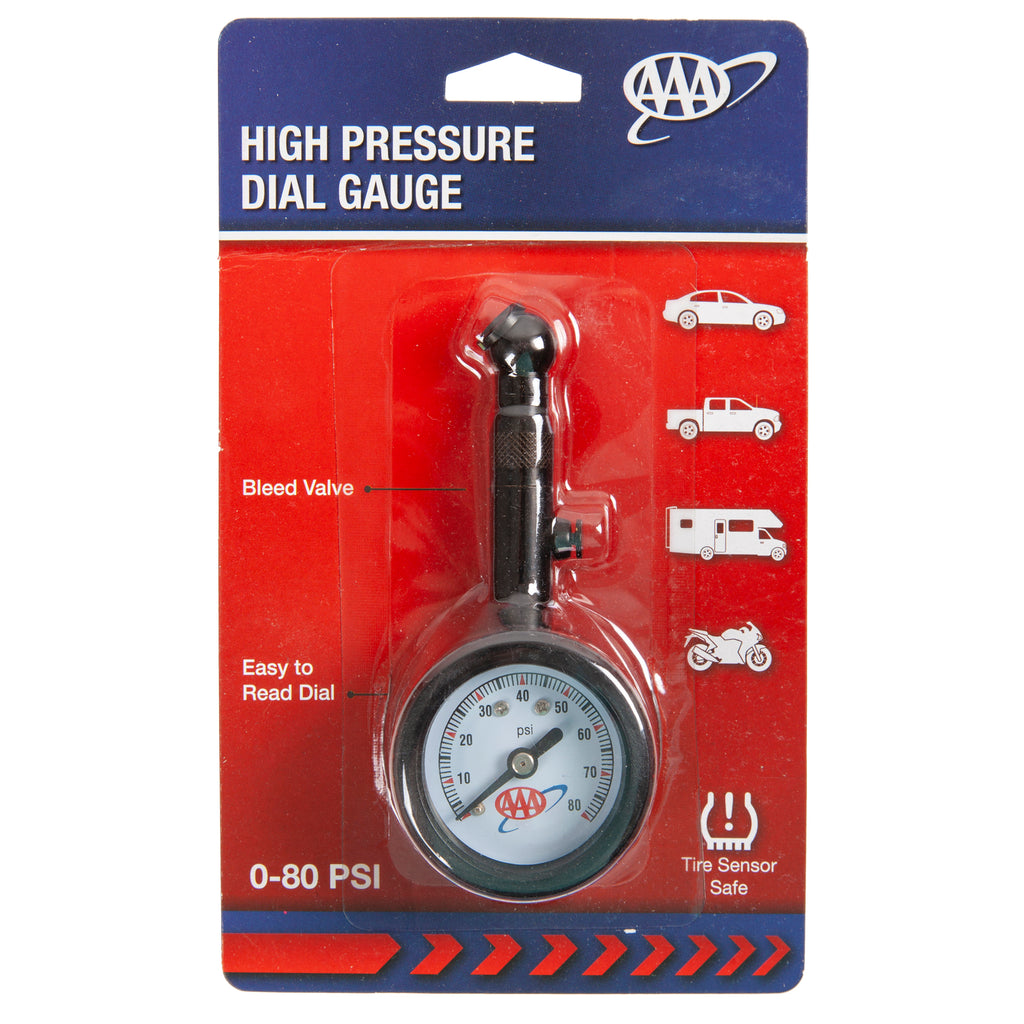 Lifeline AAA Dial Style Tire Gauge