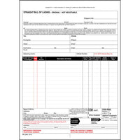 JJ Keller Straight Bill of Lading Form (Pack of 250)