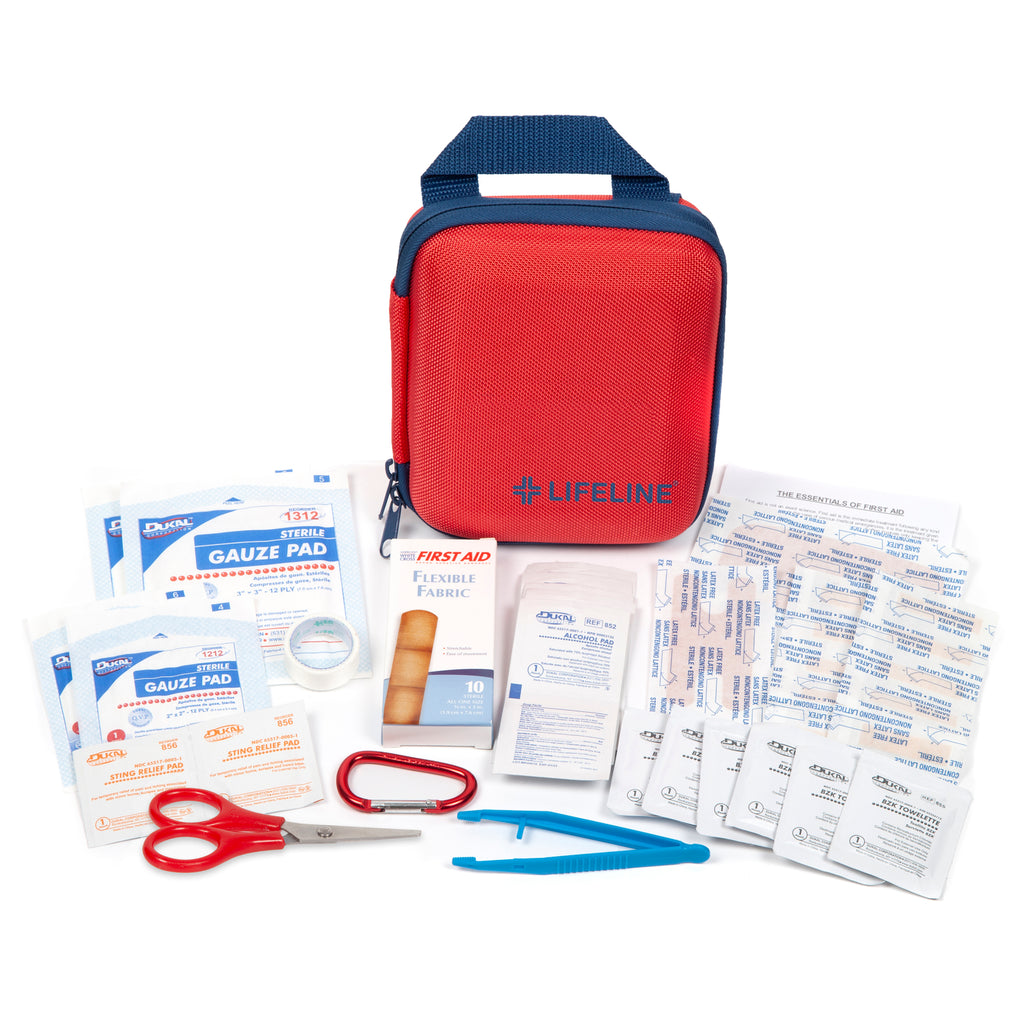 Lifeline 53-Piece Medium Hard-Shell Foam First Aid Kit – Impact-Resistant Portable Trauma & Wound Care Assembly