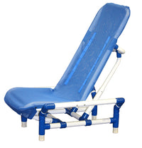 Generic Reclining bath chair with safety harness, Medium, beach bubble blue — for Safe Bathing and Hygiene