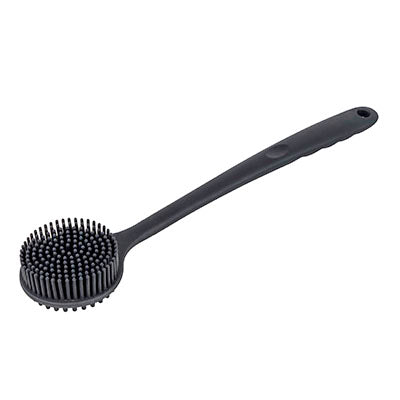 FabLife Shower Scrubber Brush, Black — for Safe Bathing and Hygiene
