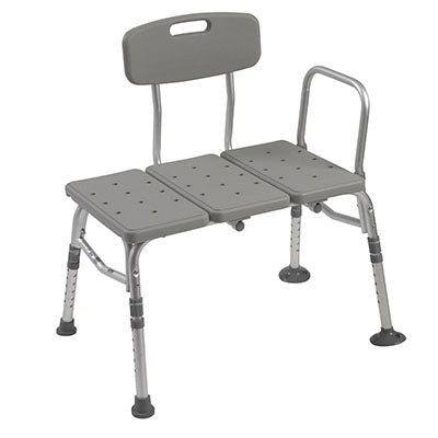 Drive Plastic Tub Transfer Bench with Adjustable Backrest — for Treatment and Examination Rooms