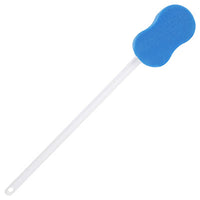 FabLife Back scrubber, 22 inch straight handle, 5 x 3 inch hourglass sponge — for Safe Bathing and Hygiene