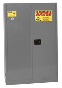 Justrite 3010X Flammable Liquid Cabinet 1 Shelf 2 Door Self Close, 30 Gallon