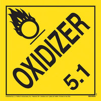 J.J. Keller Division 5.1 Oxidizer Placard - Worded