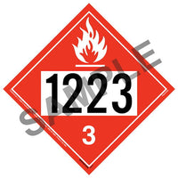 J.J. Keller 1223 Placard - Class 3 Flammable Liquid