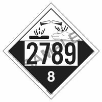 J.J. Keller 2789 Placard - Class 8 Corrosive