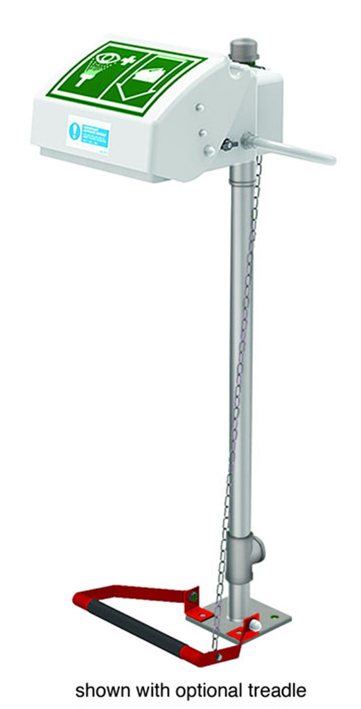 Justrite 45GP Eyeface Wash Pedestal Mount Closed ABS Bowl Galvanized Pipe