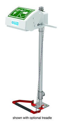 Justrite 45GP Eyeface Wash Pedestal Mount Closed ABS Bowl Galvanized Pipe