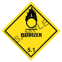 J. J. Keller Class 5 Oxidizer Labels - Paper, 50 Sheets/Pk (2 Labels/Sheet)