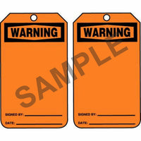 J.J. Keller Warning - OSHA Safety Tag (Pack of 25)