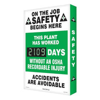 JJ Keller OSHA Recordable Injury - Digi-Day Electronic Scoreboard