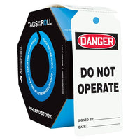 JJ Keller Danger: Do Not Operate - OSHA Safety Tag: Tags By-The-Roll