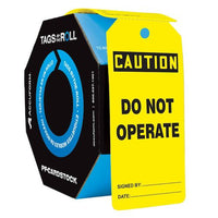 JJ Keller Caution: Do Not Operate - OSHA Safety Tag: Tags By-The-Roll