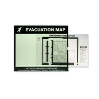 J.J. Keller Glow-In-The-Dark Emergency Evacuation Map Holder