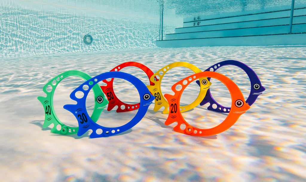 Sprint Aquatics 478 Dive Fish Game Set of 6 for Swim Training