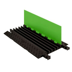 Checkers 5-Channel Guard Dog® Cable Protectors for 1.325" Lines, SafeRay™ Hi-Viz Green Lid/Black Base