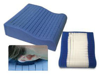 Global Medical Foam Pediatric Grid Top Head Rest, 10"W x 10"D x 2.25"H, Case of 6 — for Elevated Positioning and Comfort