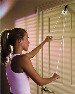 CanDo Overdoor Shoulder Pulley - Single Pulley with Door Strap — for Range-of-Motion in Clinical and Institutional Care