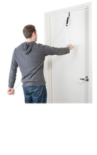 CanDo Overdoor Shoulder Pulley - Single Pulley with Door Bracket — for Organized Equipment Storage