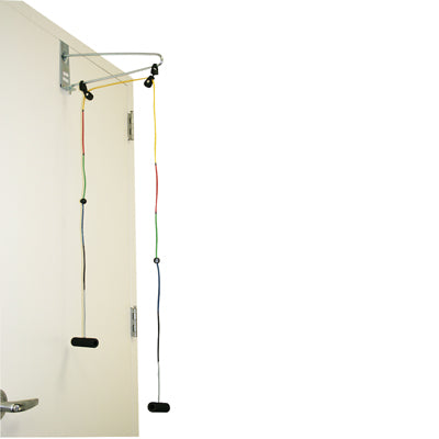 CanDo Overdoor Shoulder Pulley - Double Pulley with Door Bracket - Visualizer Color System — for Organized Equipment Storage