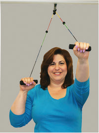 CanDo Overdoor Shoulder Pulley - Single Pulley with Door Strap - Visualizer Color System, 25-pack — for Range-of-Motion in Clinical and Institutional Care