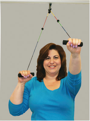 CanDo Overdoor Shoulder Pulley - Single Pulley with Door Strap - Visualizer Color System, 25-pack — for Range-of-Motion in Clinical and Institutional Care