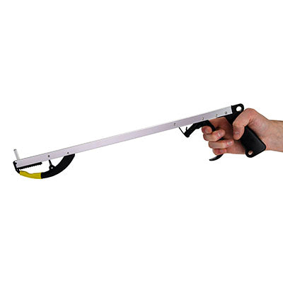 FabLife Deluxe Jaw/Trigger reaching aid, pistol grip, open jaw, 20" — for Reachers in Clinical and Institutional Care